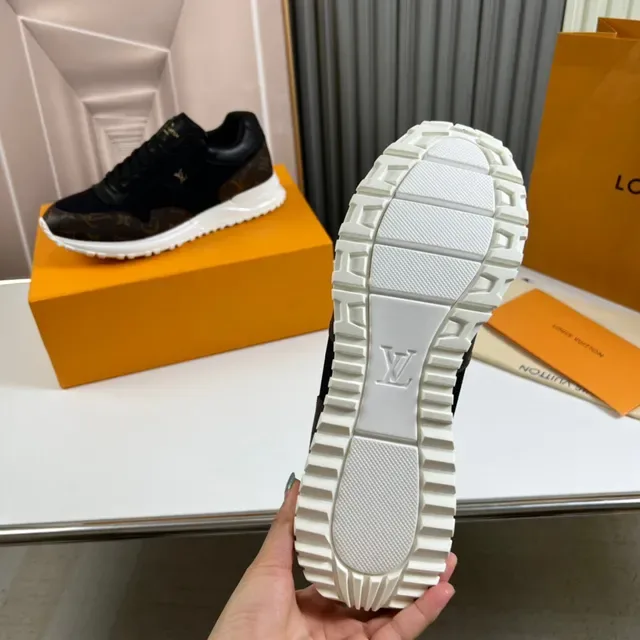 Louis Vuitton LV Trainer Black Brown Monogram Canvas Mesh And Leather Upper Lifestyle Sneakers 2
