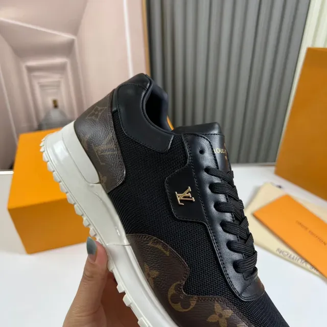 Louis Vuitton LV Trainer Black Brown Monogram Canvas Mesh And Leather Upper Lifestyle Sneakers 3