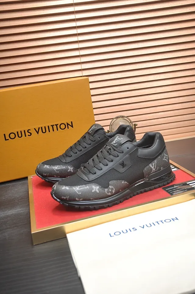 Louis Vuitton LV Trainer Noir Gris Monogram Canvas Mesh Overlay Lifestyle Sneakers 4