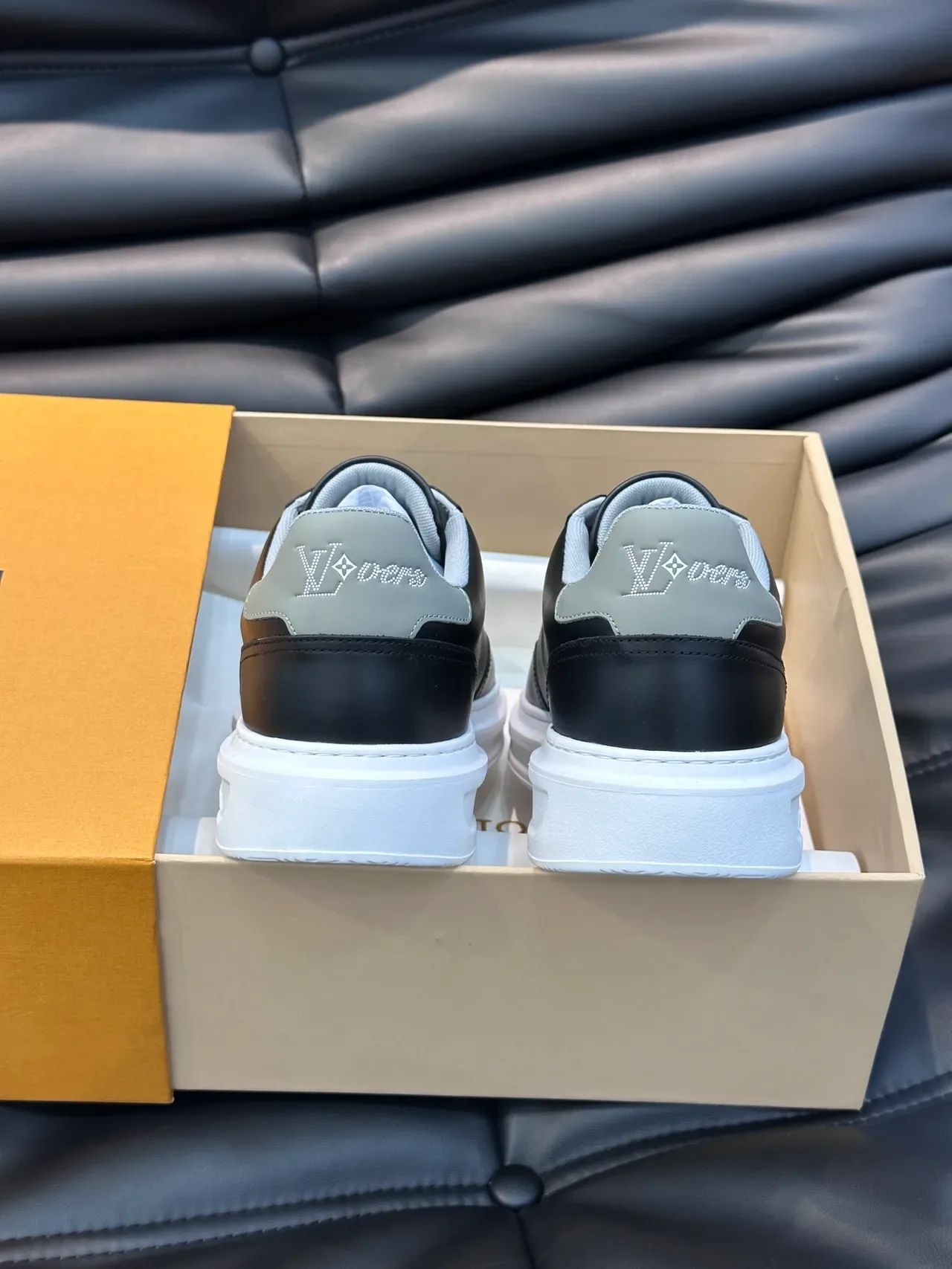 Louis Vuitton LV Trainer Black White Low-Top Platform Sole Lifestyle Sneakers 3