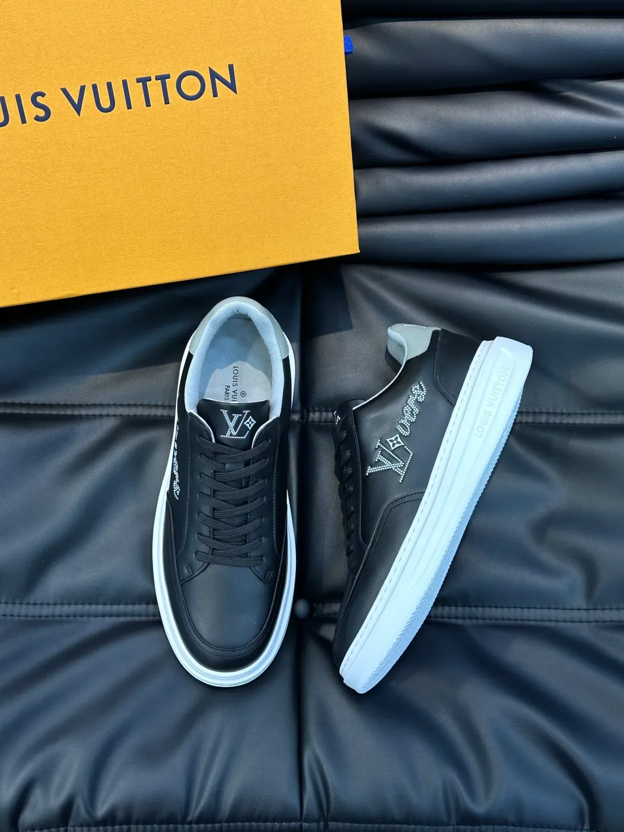 Louis Vuitton LV Trainer Black White Low-Top Platform Sole Lifestyle Sneakers 4