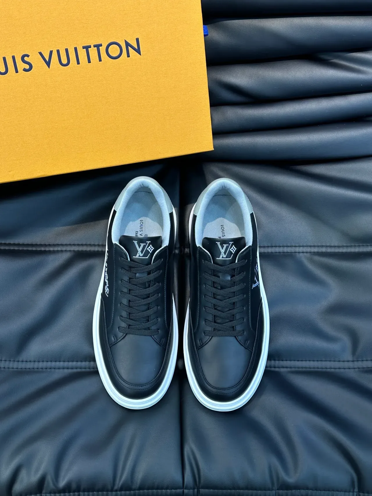 Louis Vuitton LV Trainer Black White Low-Top Platform Sole Lifestyle Sneakers 5