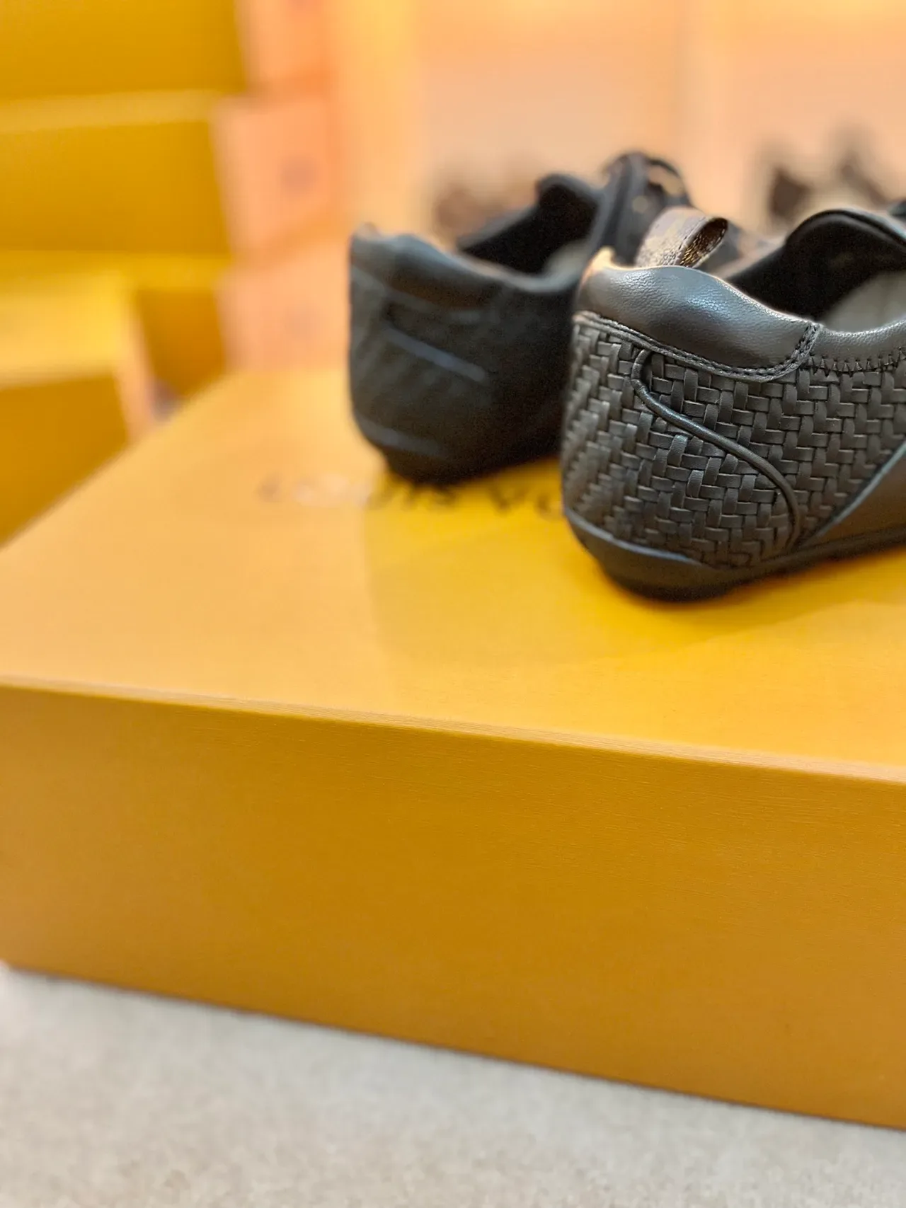 Louis Vuitton LV Trainer Black Woven Leather Upper Low-Top Silhouette Lifestyle Sneakers 2