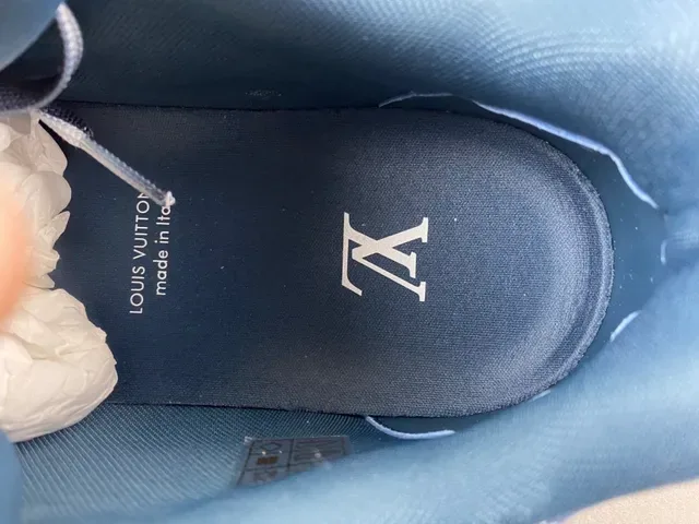 লুইস ভিটন LV Trainer নীল নেভি ডেনিম উপর Monogram ফুল ওভারলে লাইফস্টাইল স্নিকার্স 7