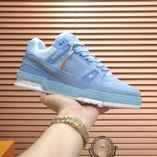 Louis Vuitton LV Trainer Blue White Low-Top Layered Midsole Lifestyle Sneakers