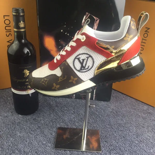 Louis Vuitton LV Trainer Brown Red Monogram Canvas Suede Overlays Lifestyle Sneakers 2