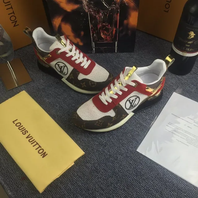 Louis Vuitton LV Trainer Brown Red Monogram Canvas Suede Overlays Lifestyle Sneakers 3