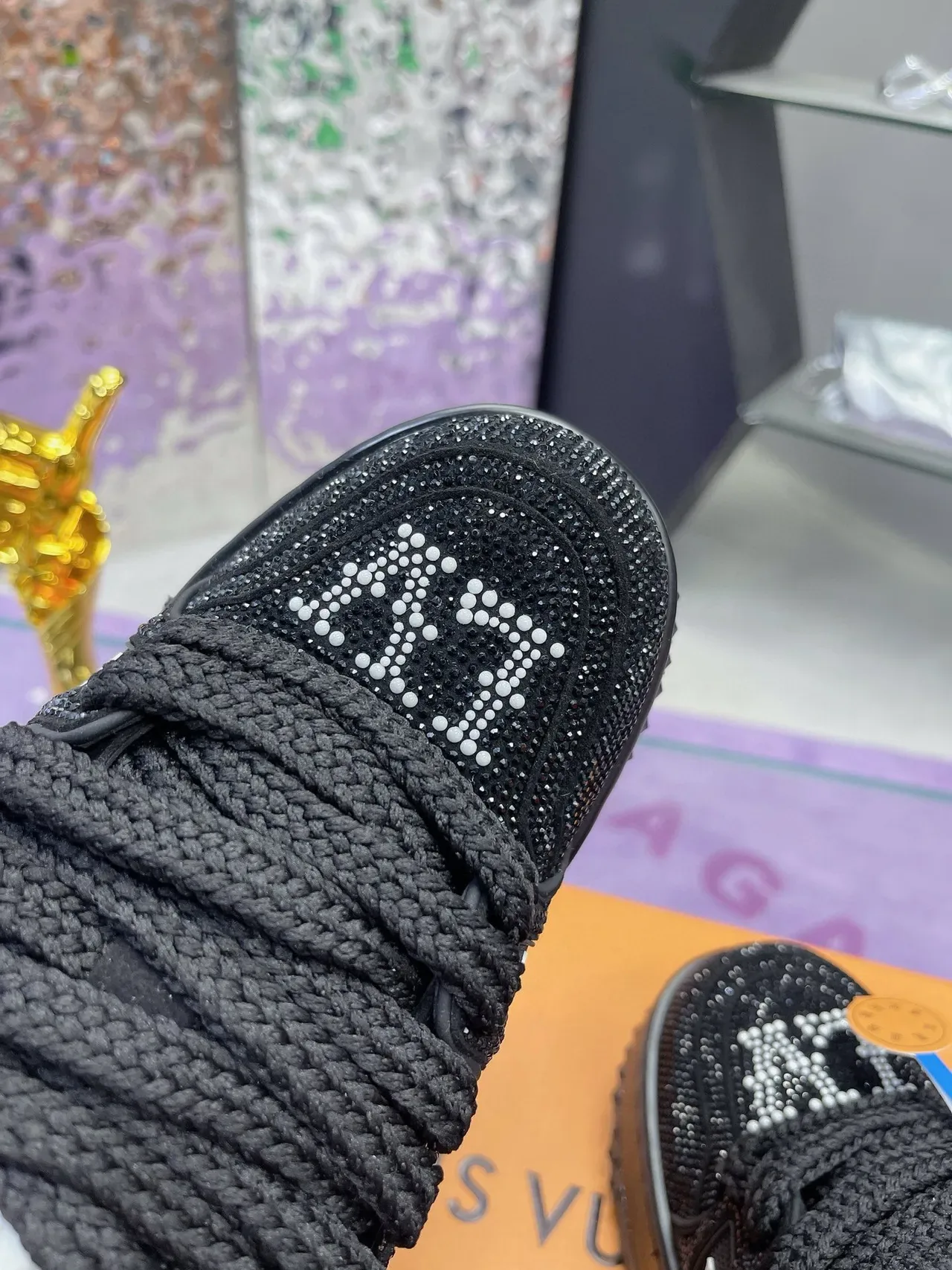 Louis Vuitton LV Trainer Crystal Black Lifestyle Sneakers 5