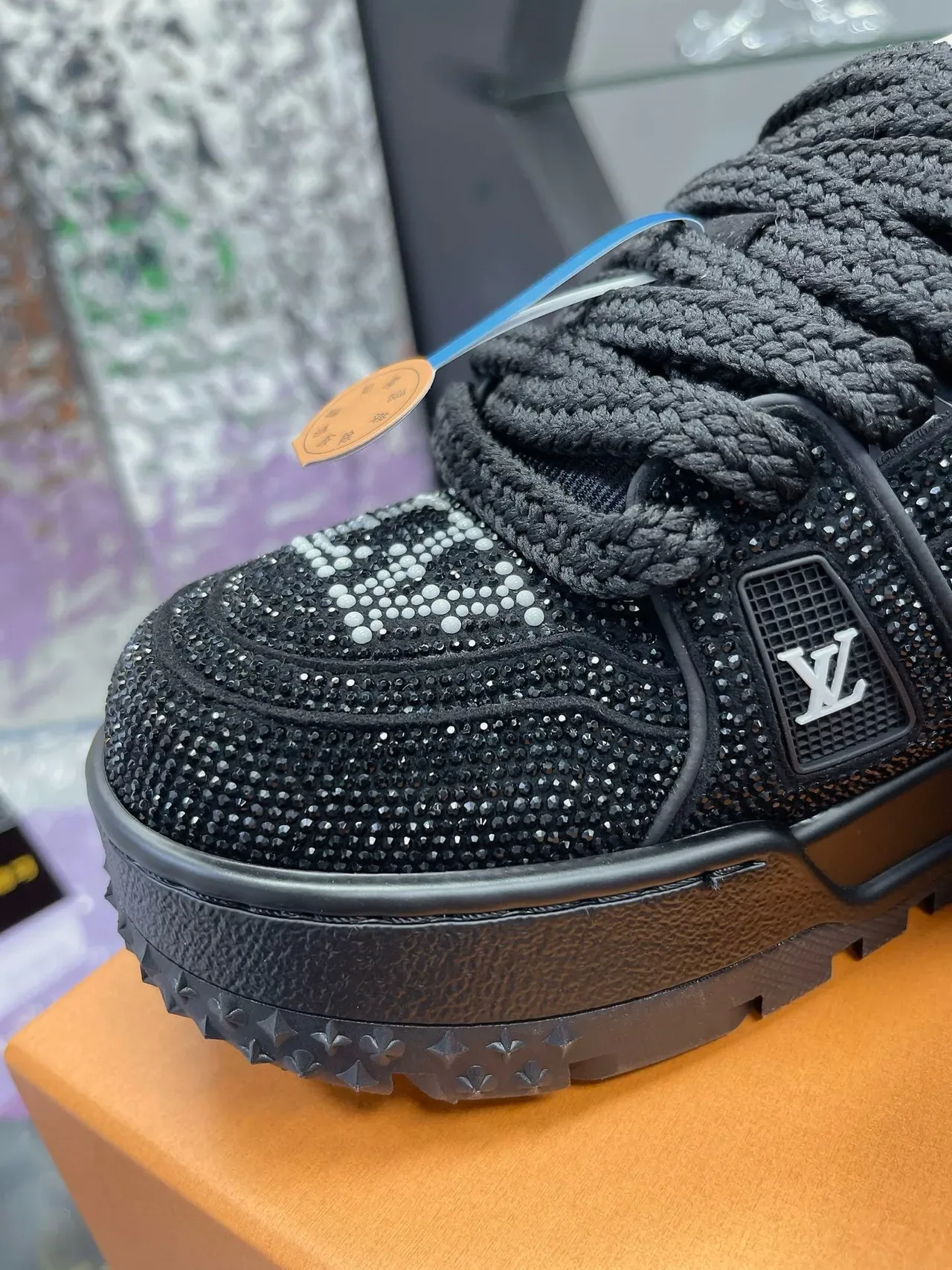 Louis Vuitton LV Trainer Crystal Black Lifestyle Sneakers 8