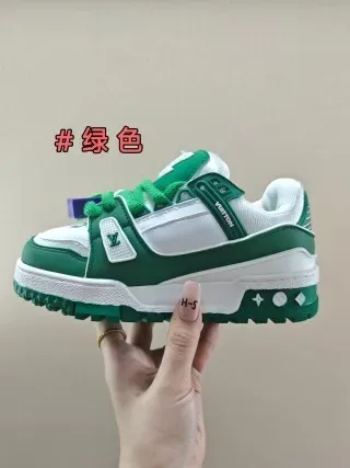 Louis Vuitton LV Trainer Orange White Chunky Sole Multi-Strap Overlay Lifestyle Sneakers 4