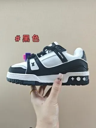 Louis Vuitton LV Trainer Orange White Chunky Sole Multi-Strap Overlay Lifestyle Sneakers 7