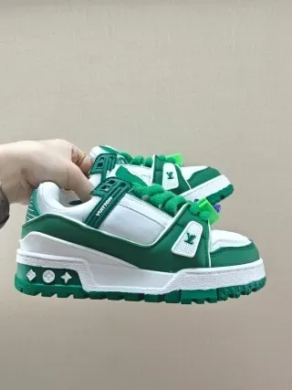 Louis Vuitton LV Trainer Orange White Chunky Sole Multi-Strap Overlay Lifestyle Sneakers 10