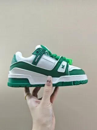 Louis Vuitton LV Trainer Orange White Chunky Sole Multi-Strap Overlay Lifestyle Sneakers 14