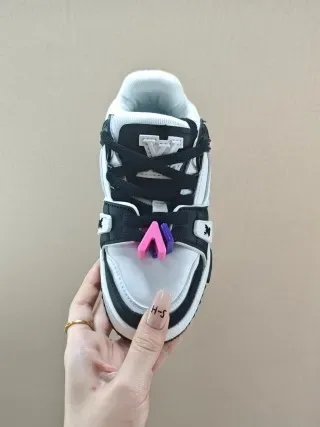 Louis Vuitton LV Trainer Orange White Chunky Sole Multi-Strap Overlay Lifestyle Sneakers 19