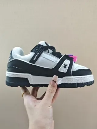Louis Vuitton LV Trainer Orange White Chunky Sole Multi-Strap Overlay Lifestyle Sneakers 21