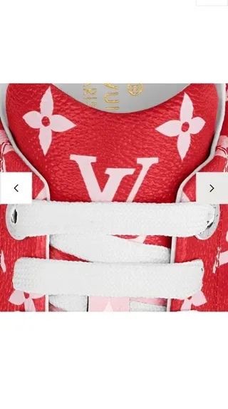 Louis Vuitton LV Trainer Red Pink Monogram-Printed Upper Gradient Dye Lifestyle Sneakers 3
