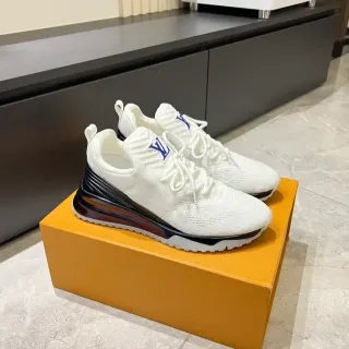 Louis Vuitton LV Trainer White Black Knit Upper Monogram-Tongue Logo Lifestyle Sneakers