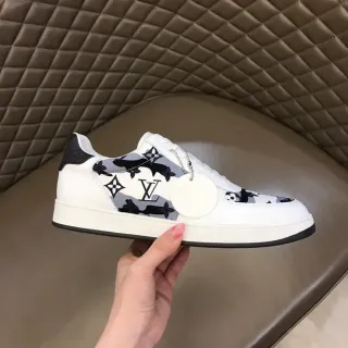 Louis Vuitton LV Trainer White Black Low-Top Camouflage-Print Lifestyle Sneakers