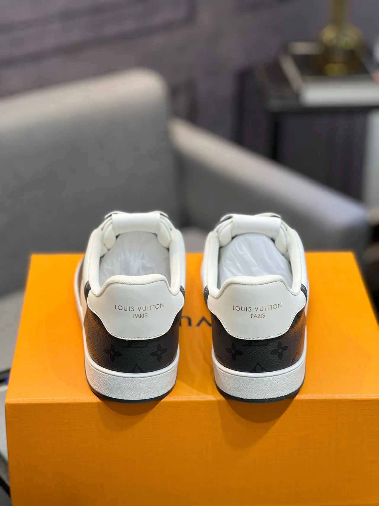 Louis Vuitton LV Trainer White Black Low-Top Mixed-Material Lifestyle Sneakers 8