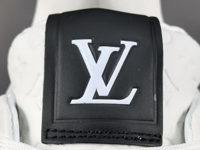 Louis Vuitton LV Trainer White Black Monogram-Embossed Leather Two-Tone Lifestyle Sneakers 5