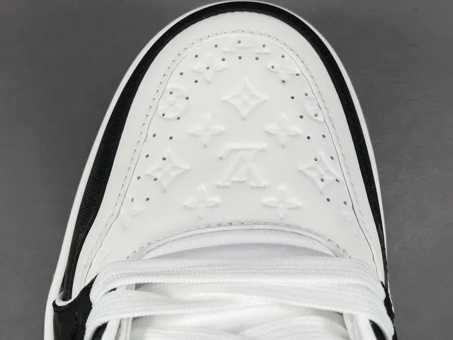Louis Vuitton LV Trainer White Black Monogram-Embossed Leather Two-Tone Lifestyle Sneakers 10