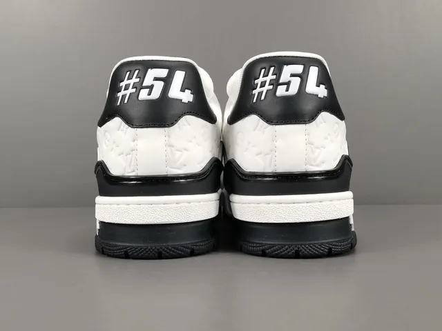 Louis Vuitton LV Trainer White Black Monogram-Embossed Leather Two-Tone Lifestyle Sneakers 17