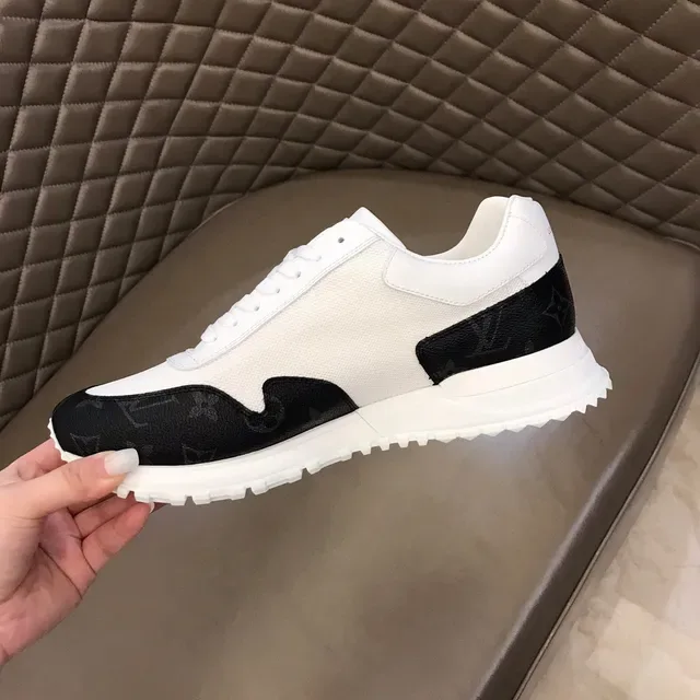 Louis Vuitton LV Trainer White Black Monogram Leather Overlays Mesh Upper Lifestyle Sneakers 3