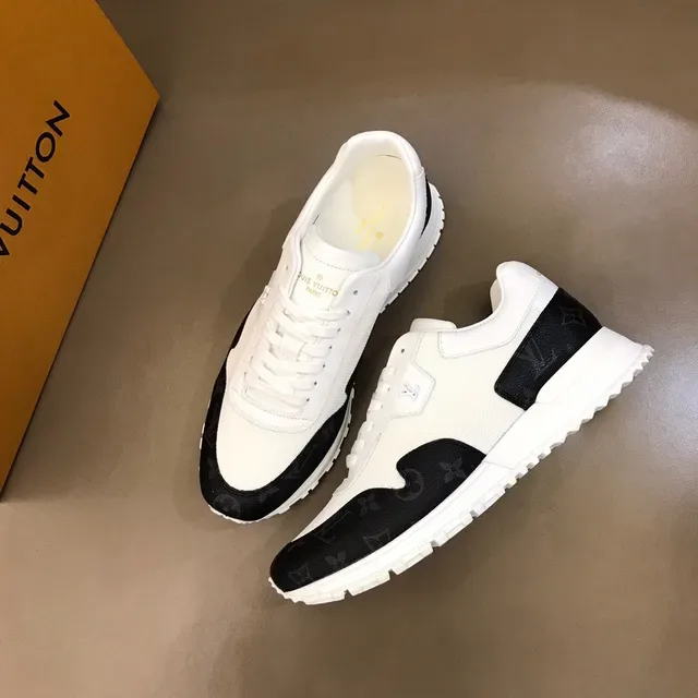 Louis Vuitton LV Trainer White Black Monogram Leather Overlays Mesh Upper Lifestyle Sneakers 8