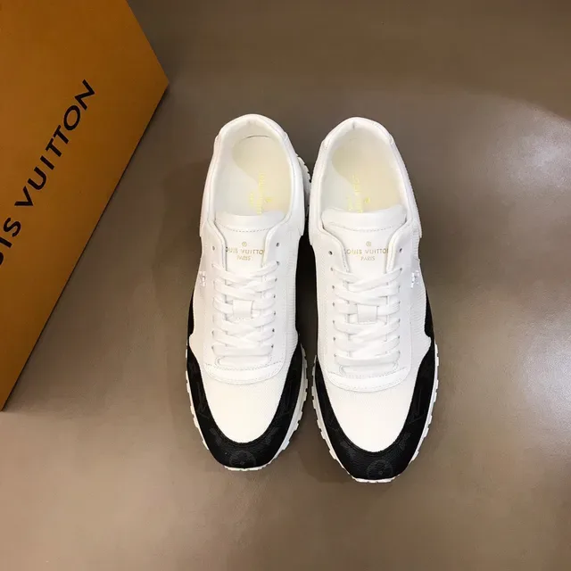 Louis Vuitton LV Trainer White Black Monogram Leather Overlays Mesh Upper Lifestyle Sneakers 9