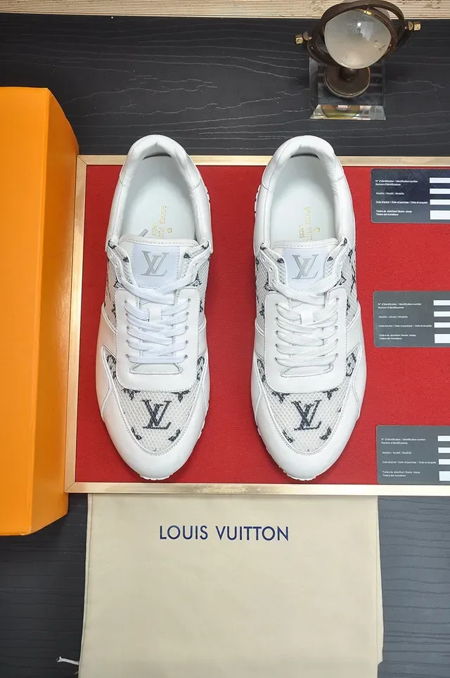 路易威登 LV Trainer 白黑 印花网面板 皮革覆层 生活运动鞋 2