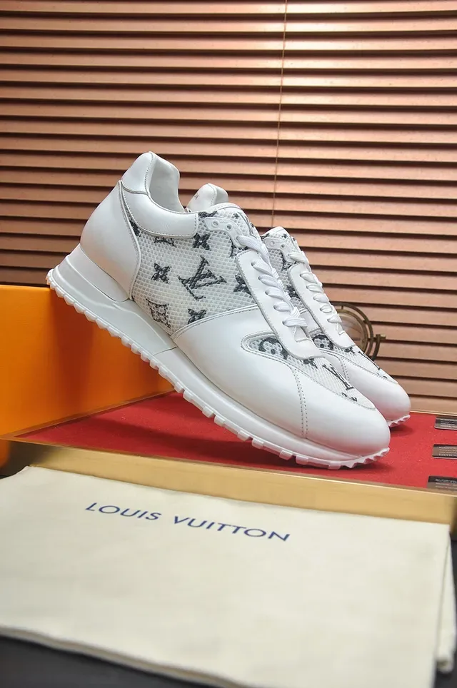 路易威登 LV Trainer 白黑 印花网面板 皮革覆层 生活运动鞋 3