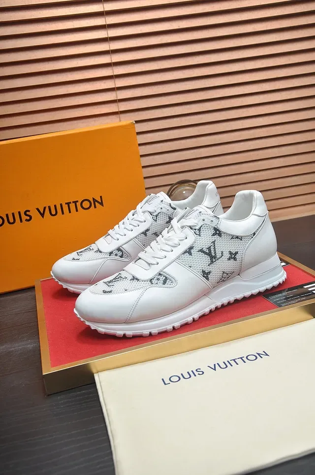 路易威登 LV Trainer 白黑 印花网面板 皮革覆层 生活运动鞋 5