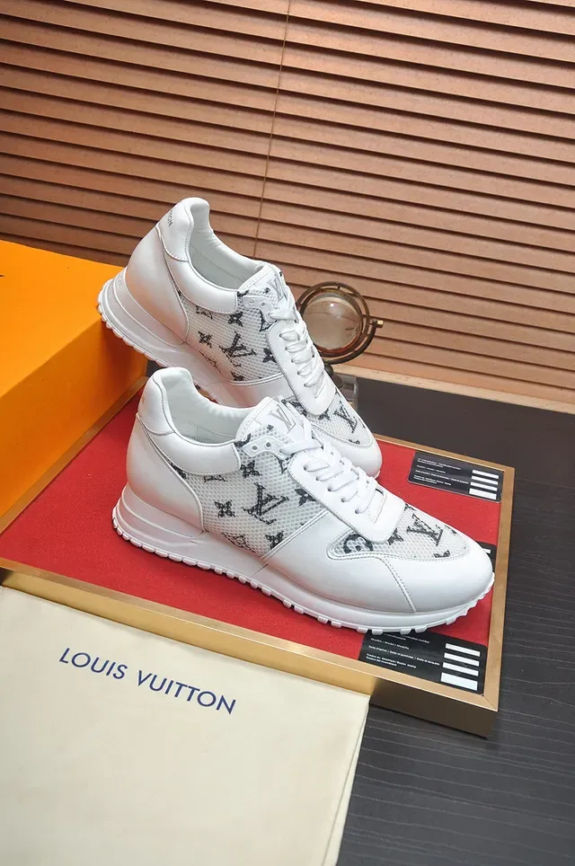 路易威登 LV Trainer 白黑 印花网面板 皮革覆层 生活运动鞋 6