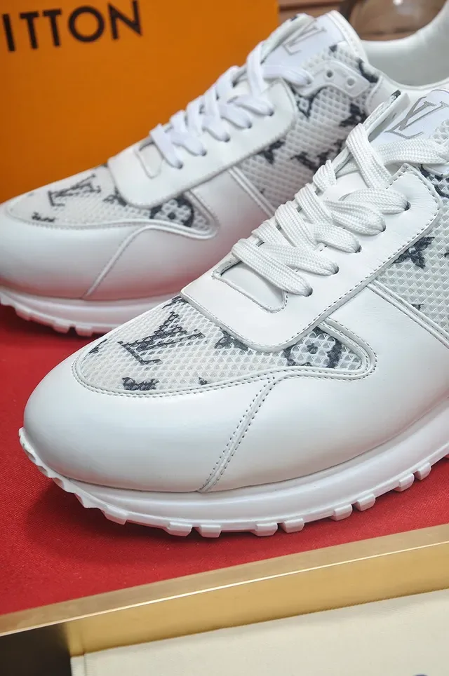 路易威登 LV Trainer 白黑 印花网面板 皮革覆层 生活运动鞋 8