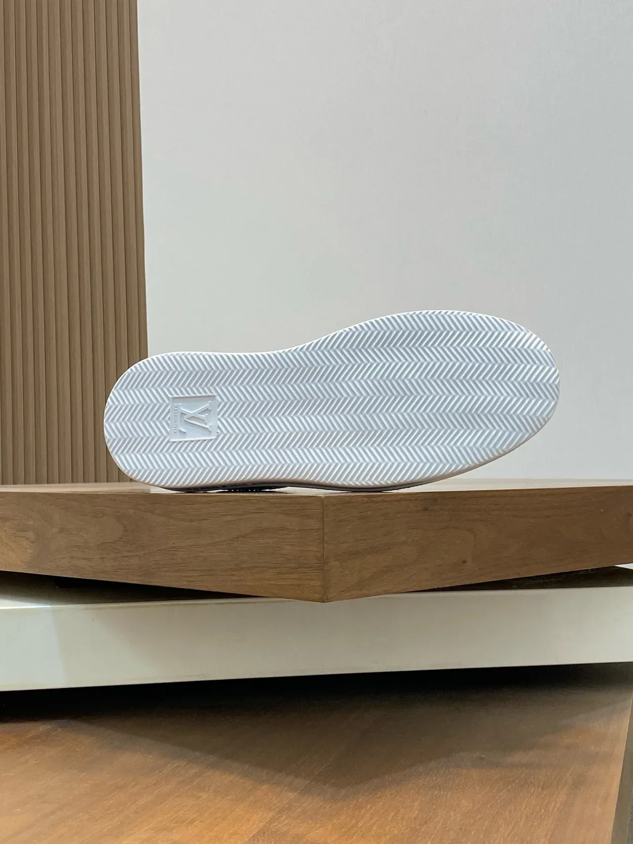 Louis Vuitton LV Trainer White Blue Embossed Monogram Leather Monogrammed Overlays Lifestyle Sneakers 2