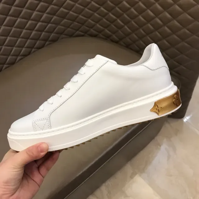 Louis Vuitton LV Trainer White Gold Leather Logo Lifestyle Sneakers 4