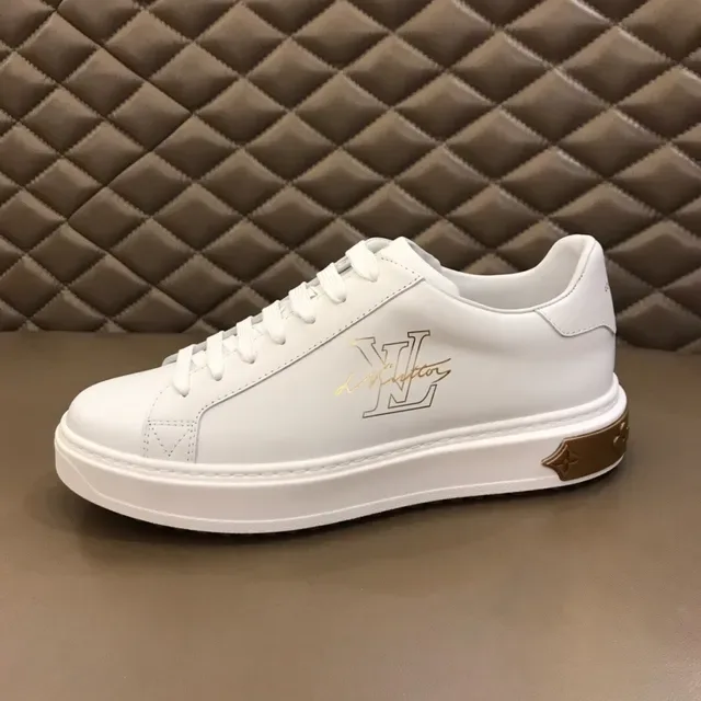 Louis Vuitton LV Trainer White Gold Leather Logo Lifestyle Sneakers 7