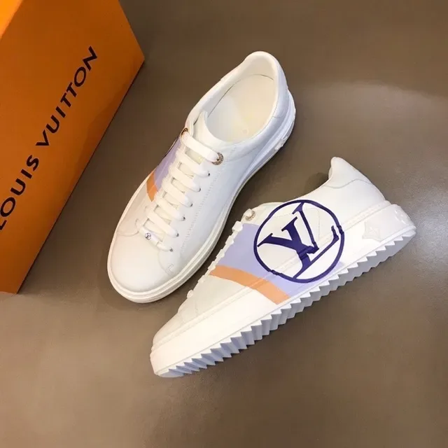Louis Vuitton LV Trainer White Multicolor Leather Color-Block Stripe Lifestyle Sneakers 1