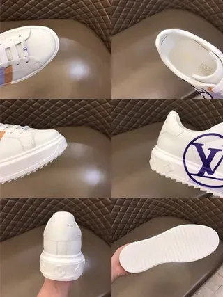 Louis Vuitton LV Trainer White Multicolor Leather Color-Block Stripe Lifestyle Sneakers 3