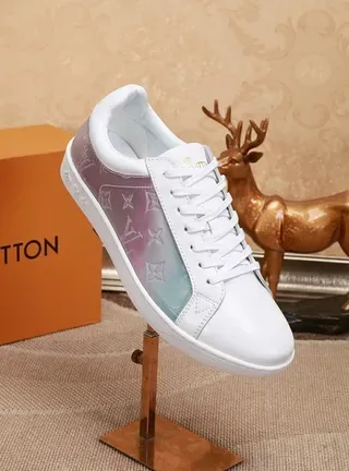 Louis Vuitton LV Trainer White Multicolor Leather Upper Iridescent Monogram Side Panel Lifestyle Sneakers 1