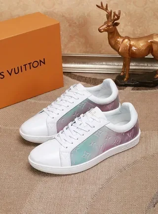 Louis Vuitton LV Trainer White Multicolor Leather Upper Iridescent Monogram Side Panel Lifestyle Sneakers 3