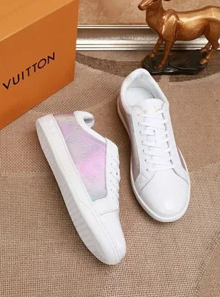 Louis Vuitton LV Trainer White Multicolor Leather Upper Iridescent Monogram Side Panel Lifestyle Sneakers 6