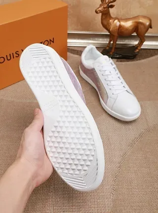 Louis Vuitton LV Trainer White Multicolor Leather Upper Iridescent Monogram Side Panel Lifestyle Sneakers 8