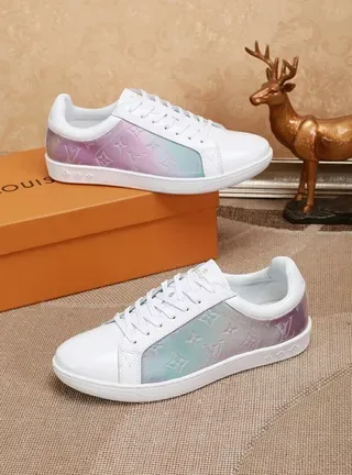 Louis Vuitton LV Trainer White Multicolor Leather Upper Iridescent Monogram Side Panel Lifestyle Sneakers 9