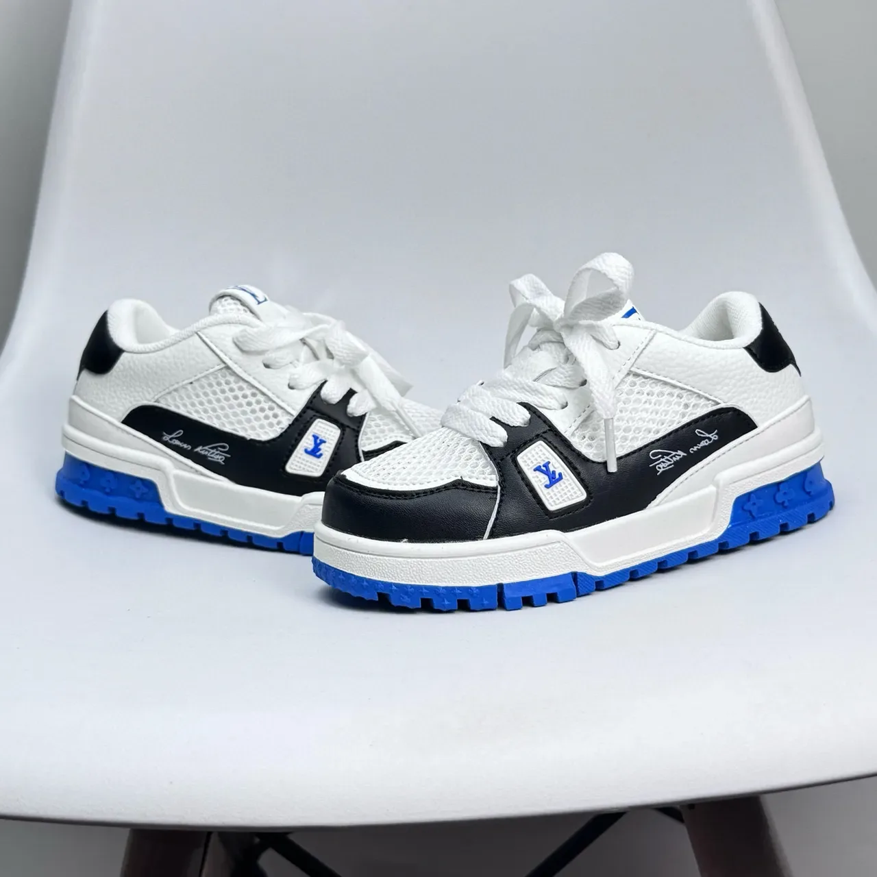 Louis Vuitton LV Trainer White Pink Chunky Sculpted Sole Mesh-and-Leather Upper Lifestyle Sneakers 15