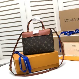 Louis Vuitton মনোগ্রাম ক্যানভাস এবং ট্যান লেদার টপ-হ্যান্ডেল হ্যান্ডব্যাগ