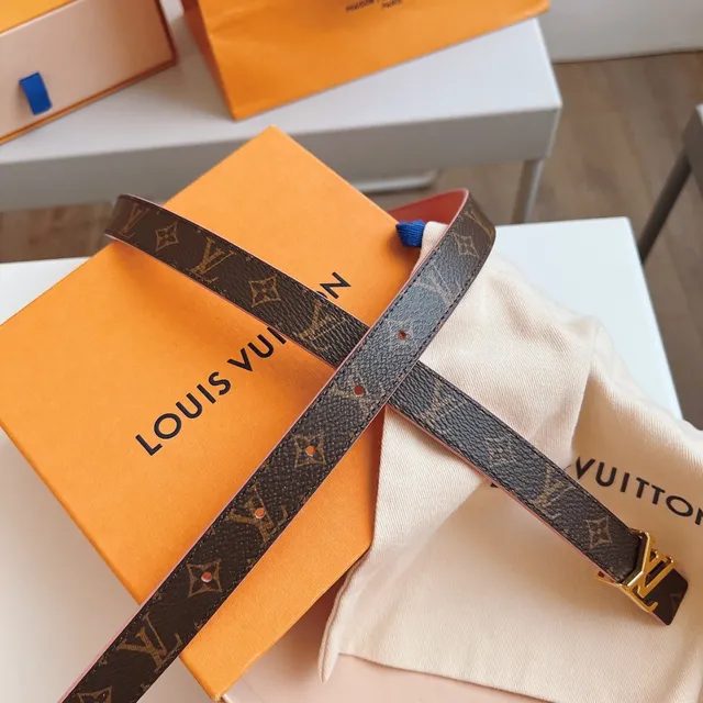 Louis Vuitton Monogram Canvas Belt বাদামি গোলাপি মসৃণ চামড়া বেল্ট 6