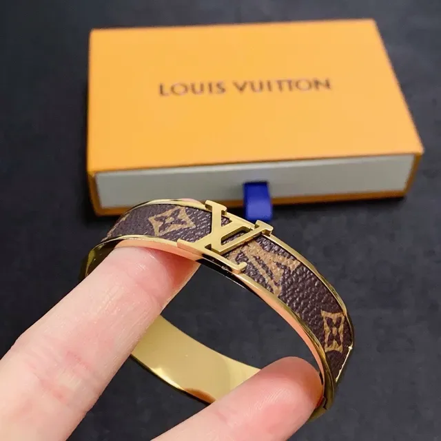 Louis Vuitton Monogram Canvas Hinged Bangle Bracelet 3