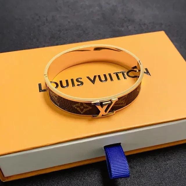 Louis Vuitton Monogram Canvas Hinged Bangle Bracelet 5