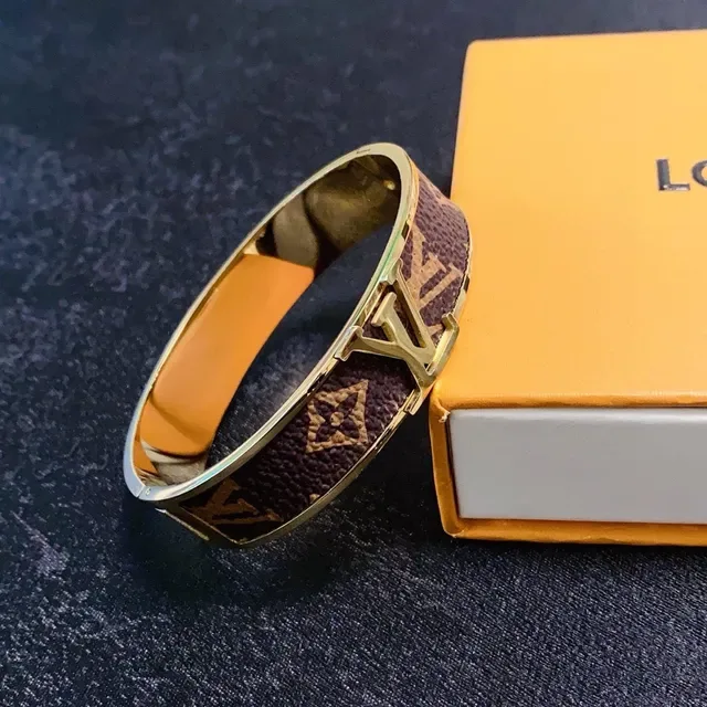 Louis Vuitton Monogram Canvas Hinged Bangle Bracelet 6